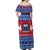 Personalised Samoa Christmas Off Shoulder Maxi Dress Samoan Coat Of Arms Manuia Le Kirisimas - Wonder Print Shop