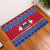 Personalised Samoa Christmas Rubber Doormat Samoan Coat Of Arms Manuia Le Kirisimas - Wonder Print Shop