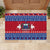 Personalised Samoa Christmas Rubber Doormat Samoan Coat Of Arms Manuia Le Kirisimas - Wonder Print Shop