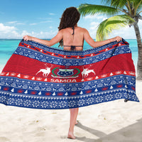 Personalised Samoa Christmas Sarong Samoan Coat Of Arms Manuia Le Kirisimas - Wonder Print Shop