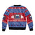Personalised Samoa Christmas Sleeve Zip Bomber Jacket Samoan Coat Of Arms Manuia Le Kirisimas - Wonder Print Shop