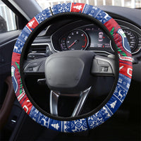 Samoa Christmas Steering Wheel Cover Samoan Coat Of Arms Manuia Le Kirisimas - Wonder Print Shop