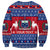 Personalised Samoa Christmas Sweatshirt Samoan Coat Of Arms Manuia Le Kirisimas - Wonder Print Shop