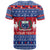 Personalised Samoa Christmas T Shirt Samoan Coat Of Arms Manuia Le Kirisimas - Wonder Print Shop