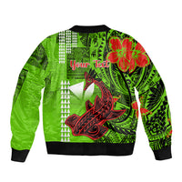 Personalised Hawaii Christmas Bomber Jacket Mele Kalikimaka Kakau Polynesian Shark Tattoo - Wonder Print Shop