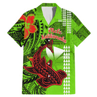 Personalised Hawaii Christmas Family Matching Mermaid Dress and Hawaiian Shirt Mele Kalikimaka Kakau Polynesian Shark Tattoo - Wonder Print Shop