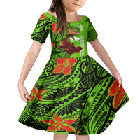 Personalised Hawaii Christmas Family Matching Off Shoulder Short Dress and Hawaiian Shirt Mele Kalikimaka Kakau Polynesian Shark Tattoo - Wonder Print Shop