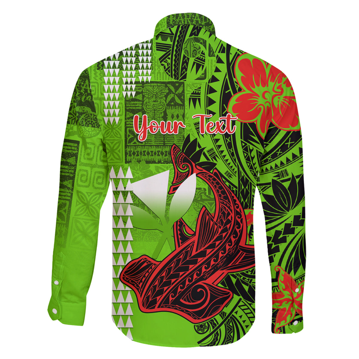 Personalised Hawaii Christmas Family Matching Tank Maxi Dress and Hawaiian Shirt Mele Kalikimaka Kakau Polynesian Shark Tattoo - Wonder Print Shop