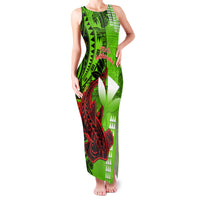 Personalised Hawaii Christmas Family Matching Tank Maxi Dress and Hawaiian Shirt Mele Kalikimaka Kakau Polynesian Shark Tattoo - Wonder Print Shop