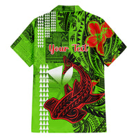 Personalised Hawaii Christmas Hawaiian Shirt Mele Kalikimaka Kakau Polynesian Shark Tattoo - Wonder Print Shop