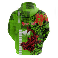 Personalised Hawaii Christmas Hoodie Mele Kalikimaka Kakau Polynesian Shark Tattoo - Wonder Print Shop