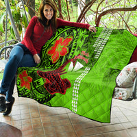 Personalised Hawaii Christmas Quilt Mele Kalikimaka Kakau Polynesian Shark Tattoo - Wonder Print Shop