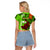 Personalised Hawaii Christmas Raglan Cropped T Shirt Mele Kalikimaka Kakau Polynesian Shark Tattoo - Wonder Print Shop