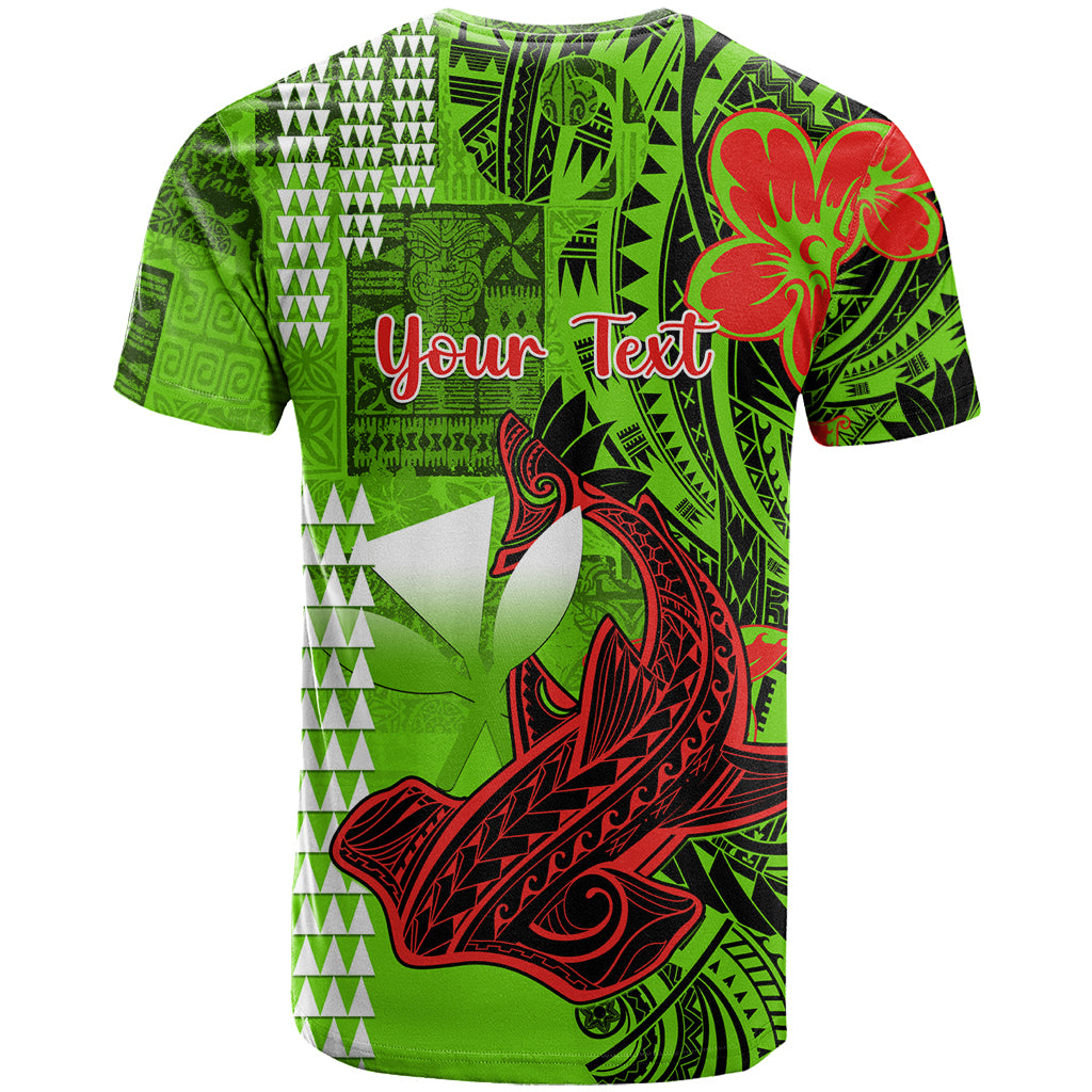 Personalised Hawaii Christmas T Shirt Mele Kalikimaka Kakau Polynesian Shark Tattoo - Wonder Print Shop