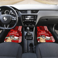 Personalised Hawaii Christmas Car Mats Mele Kalikimaka Surfing Santa Claus - Wonder Print Shop