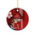 Personalised Hawaii Christmas Ceramic Ornament Mele Kalikimaka Surfing Santa Claus - Wonder Print Shop