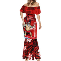 Personalised Hawaii Christmas Mermaid Dress Mele Kalikimaka Surfing Santa Claus - Wonder Print Shop