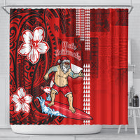 personalised-hawaii-christmas-shower-curtain-mele-kalikimaka-surfing-santa-claus