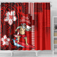 personalised-hawaii-christmas-shower-curtain-mele-kalikimaka-surfing-santa-claus