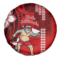 Personalised Hawaii Christmas Spare Tire Cover Mele Kalikimaka Surfing Santa Claus - Wonder Print Shop