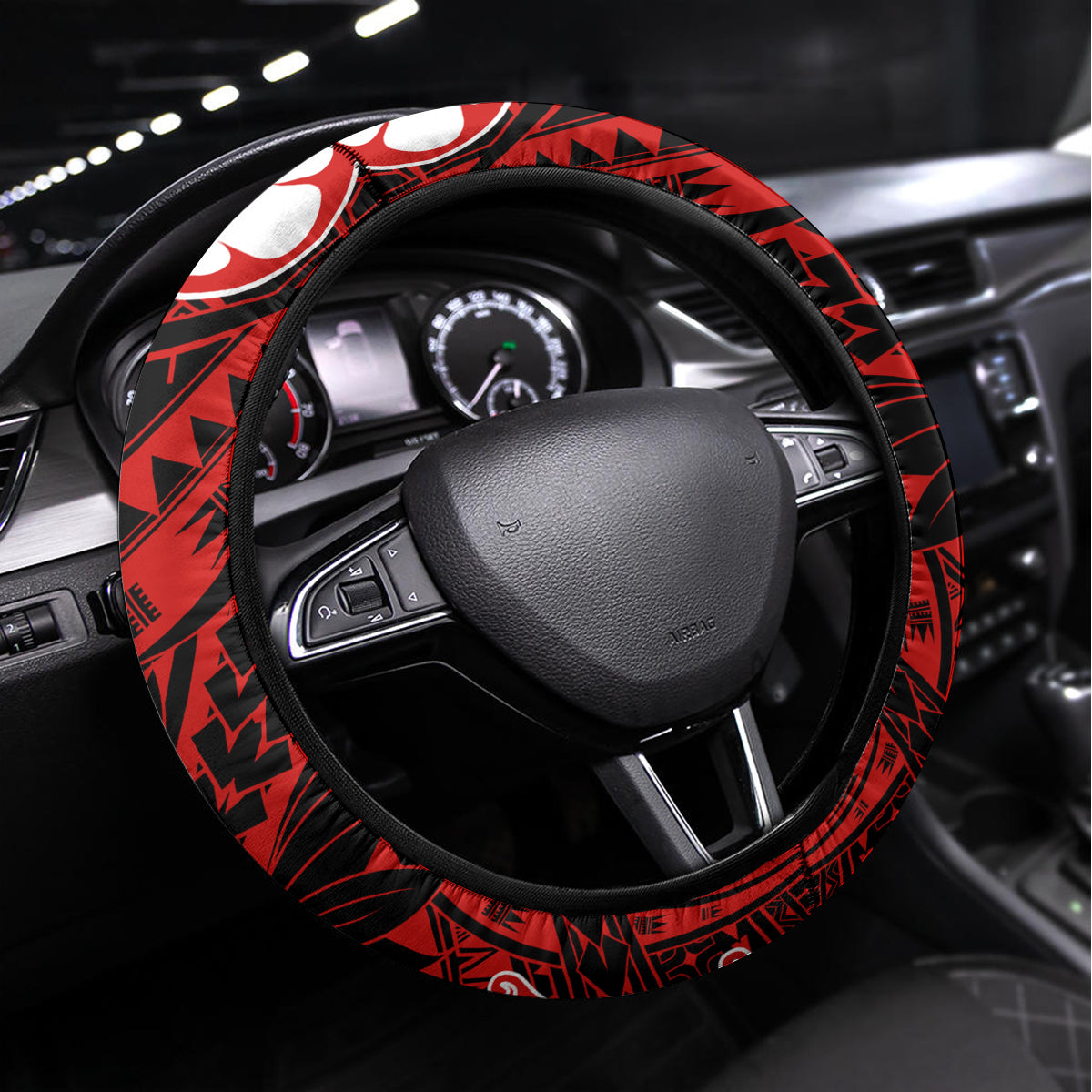 Hawaii Christmas Steering Wheel Cover Mele Kalikimaka Surfing Santa Claus - Wonder Print Shop