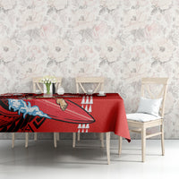 Personalised Hawaii Christmas Tablecloth Mele Kalikimaka Surfing Santa Claus - Wonder Print Shop