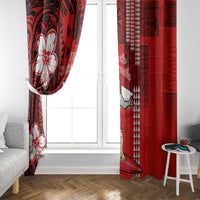 Personalised Hawaii Christmas Window Curtain Mele Kalikimaka Surfing Santa Claus - Wonder Print Shop