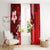 Personalised Hawaii Christmas Window Curtain Mele Kalikimaka Surfing Santa Claus - Wonder Print Shop