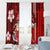 Personalised Hawaii Christmas Window Curtain Mele Kalikimaka Surfing Santa Claus - Wonder Print Shop