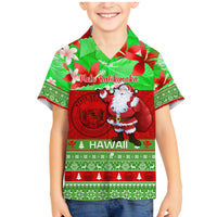 Personalised Hawaii Christmas Family Matching Mermaid Dress and Hawaiian Shirt Mele Kalikimaka Hawaiian Santa Tropical Vibes - Wonder Print Shop