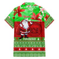 Personalised Hawaii Christmas Family Matching Puletasi Dress and Hawaiian Shirt Mele Kalikimaka Hawaiian Santa Tropical Vibes - Wonder Print Shop