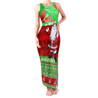 Personalised Hawaii Christmas Family Matching Tank Maxi Dress and Hawaiian Shirt Mele Kalikimaka Hawaiian Santa Tropical Vibes - Wonder Print Shop