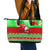 Personalised Hawaii Christmas Leather Tote Bag Mele Kalikimaka Hawaiian Santa Tropical Vibes - Wonder Print Shop
