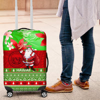 Personalised Hawaii Christmas Luggage Cover Mele Kalikimaka Hawaiian Santa Tropical Vibes - Wonder Print Shop