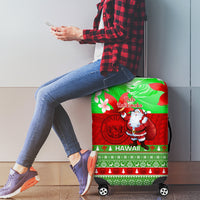 Personalised Hawaii Christmas Luggage Cover Mele Kalikimaka Hawaiian Santa Tropical Vibes - Wonder Print Shop