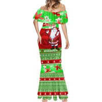Personalised Hawaii Christmas Mermaid Dress Mele Kalikimaka Hawaiian Santa Tropical Vibes - Wonder Print Shop
