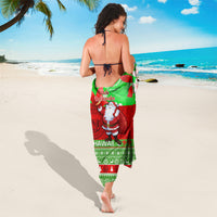 Personalised Hawaii Christmas Sarong Mele Kalikimaka Hawaiian Santa Tropical Vibes - Wonder Print Shop