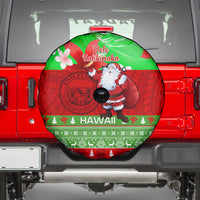 Personalised Hawaii Christmas Spare Tire Cover Mele Kalikimaka Hawaiian Santa Tropical Vibes - Wonder Print Shop