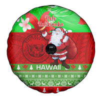 Personalised Hawaii Christmas Spare Tire Cover Mele Kalikimaka Hawaiian Santa Tropical Vibes - Wonder Print Shop