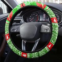 Hawaii Christmas Steering Wheel Cover Mele Kalikimaka Hawaiian Santa Tropical Vibes - Wonder Print Shop