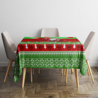 Personalised Hawaii Christmas Tablecloth Mele Kalikimaka Hawaiian Santa Tropical Vibes - Wonder Print Shop
