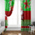 Personalised Hawaii Christmas Window Curtain Mele Kalikimaka Hawaiian Santa Tropical Vibes - Wonder Print Shop