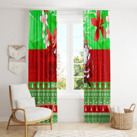 Personalised Hawaii Christmas Window Curtain Mele Kalikimaka Hawaiian Santa Tropical Vibes - Wonder Print Shop