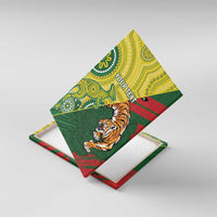 Custom Bangladesh And Australia Cricket Canvas Wall Art Kangaroo Tiger Together - Wonder Print Shop