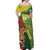 Custom Bangladesh And Australia Cricket Off Shoulder Maxi Dress Kangaroo Tiger Together - Wonder Print Shop
