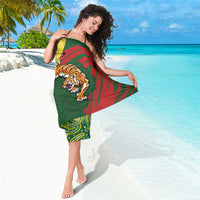 Custom Bangladesh And Australia Cricket Sarong Kangaroo Tiger Together - Wonder Print Shop