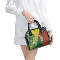 Custom Bangladesh And Australia Cricket Shoulder Handbag Kangaroo Tiger Together