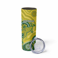 Bangladesh And Australia Cricket Skinny Tumbler Kangaroo Tiger Together - Wonder Print Shop