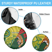 Custom Bangladesh And Australia Cricket Spare Tire Cover Kangaroo Tiger Together - Wonder Print Shop