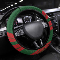 Bangladesh And Australia Cricket Steering Wheel Cover Kangaroo Tiger Together - Wonder Print Shop